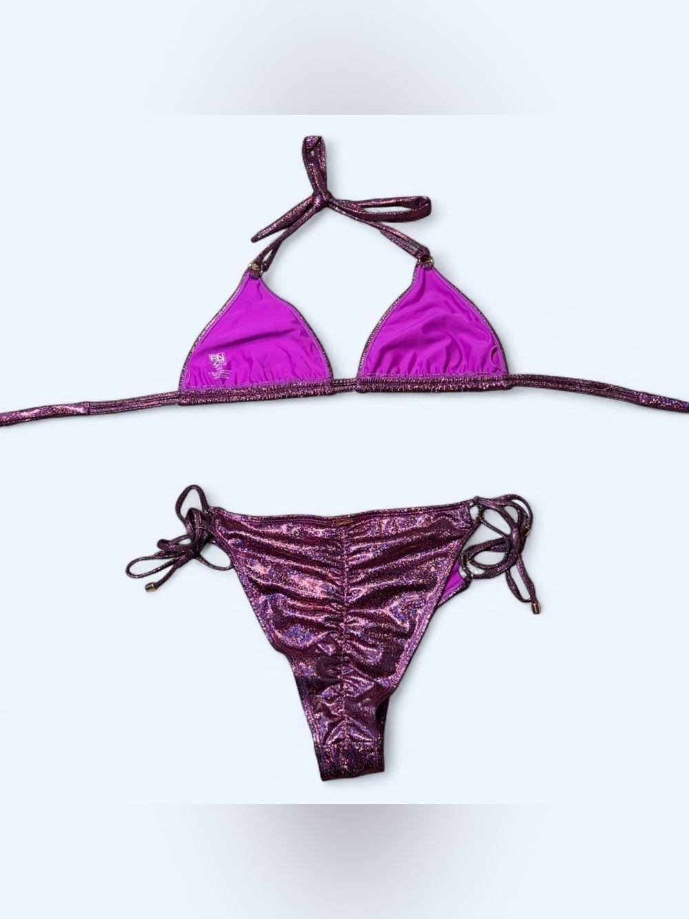 Rave Purple Glitter Bikini Swimsuit by Enez Swimwear! - Picture 5 of 6